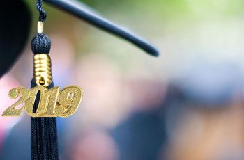 A graduation cap with a 2019 tassle
