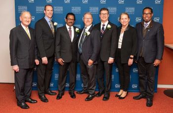 Wrighton, Sterling, Raj, Shepard, Belyea, Bass and Bracey standing together